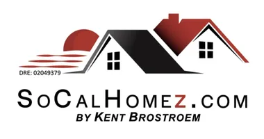 Real estate logo with house and sun